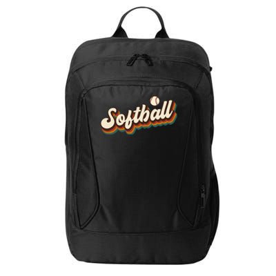 Retro Softball Graphic Softball City Backpack