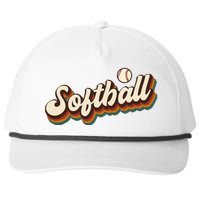 Retro Softball Graphic Softball Snapback Five-Panel Rope Hat