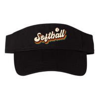 Retro Softball Graphic Softball Valucap Bio-Washed Visor