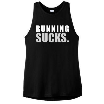 RUNNING SUCKS Girls Boy Men Women Funny Tee Ladies PosiCharge Tri-Blend Wicking Tank