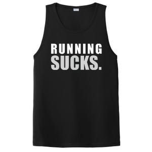 RUNNING SUCKS Girls Boy Men Women Funny Tee PosiCharge Competitor Tank