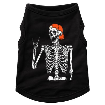 Rocker Skeleton Hand Rock On Costume Funny Halloween Gifts Doggie Tank