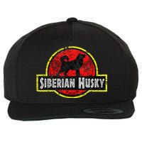 Retro Siberian Husky Dad Vintage Dog Father Pet Dog Papa Wool Snapback Cap