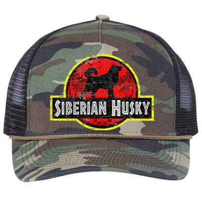 Retro Siberian Husky Dad Vintage Dog Father Pet Dog Papa Retro Rope Trucker Hat Cap