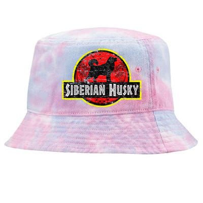 Retro Siberian Husky Dad Vintage Dog Father Pet Dog Papa Tie-Dyed Bucket Hat