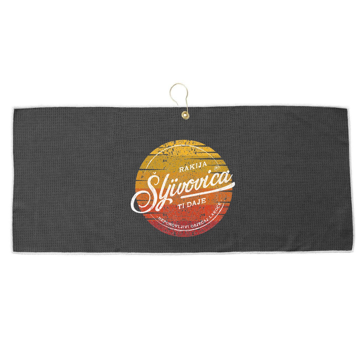 Rakija Sljivovica Hrvatska Bosna Srbija Balkans Large Microfiber Waffle Golf Towel