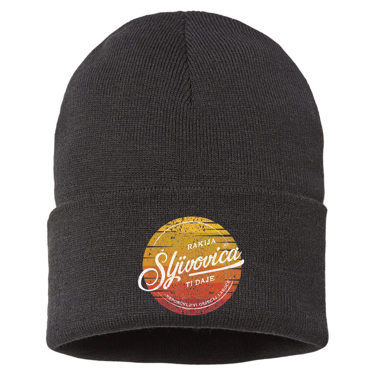 Rakija Sljivovica Hrvatska Bosna Srbija Balkans Sustainable Knit Beanie