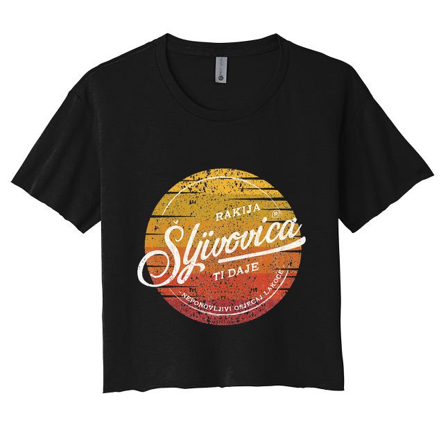 Rakija Sljivovica Hrvatska Bosna Srbija Balkans Crop Top