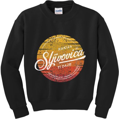 Rakija Sljivovica Hrvatska Bosna Srbija Balkans Kids Sweatshirt
