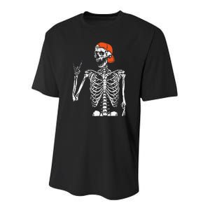 Rocker Skeleton Hand Rock On Costume Funny Halloween Gifts Youth Performance Sprint T-Shirt