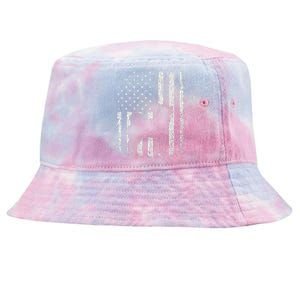 Retro Siberian Husky American Flag Dog Dad Dog Mom Tie-Dyed Bucket Hat