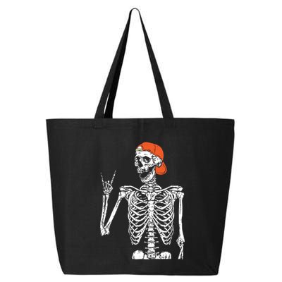 Rocker Skeleton Hand Rock On Costume Funny Halloween Funny Gift Cute Gift 25L Jumbo Tote