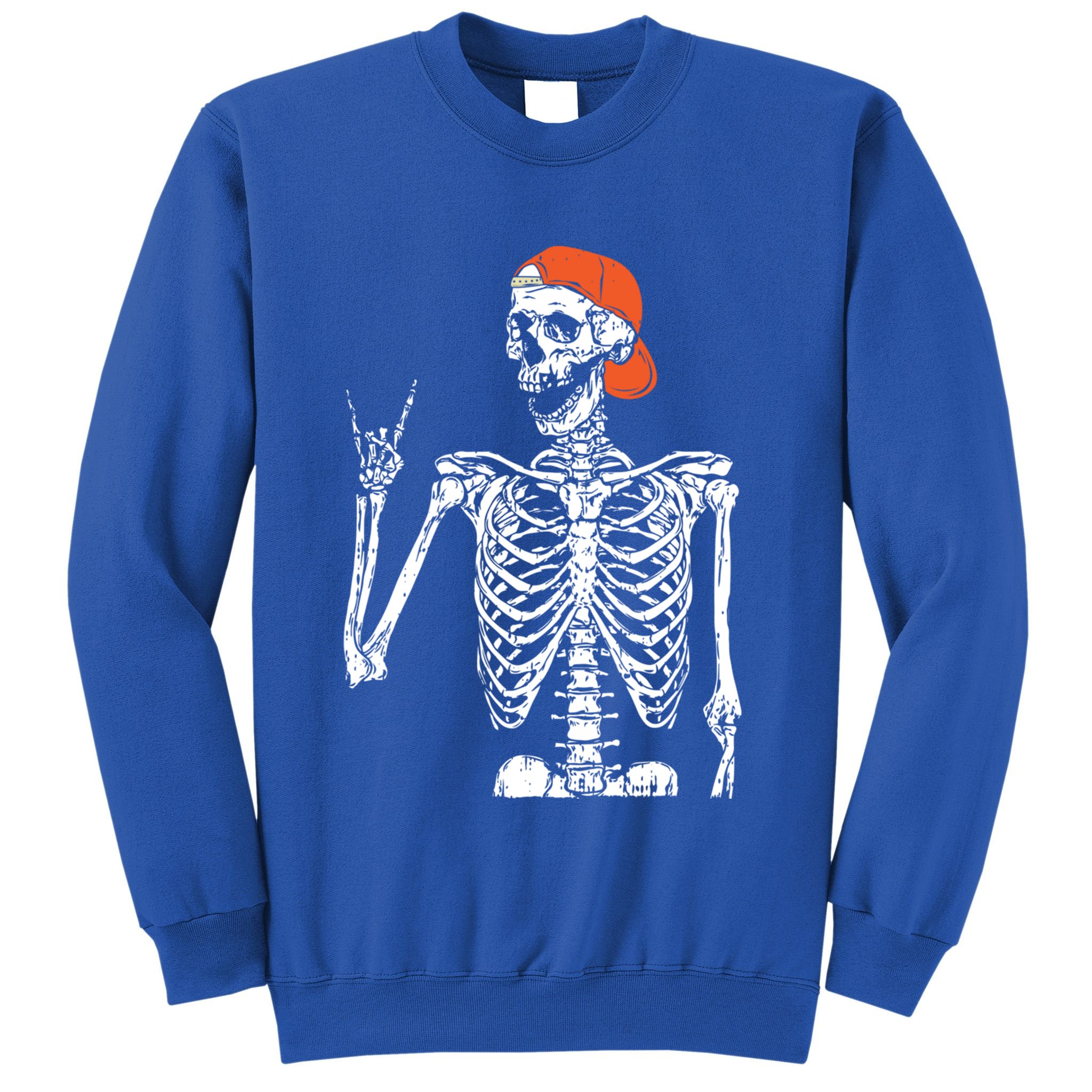 Rocker Skeleton Hand Rock On Costume Funny Halloween Funny Gift Cute Gift Sweatshirt