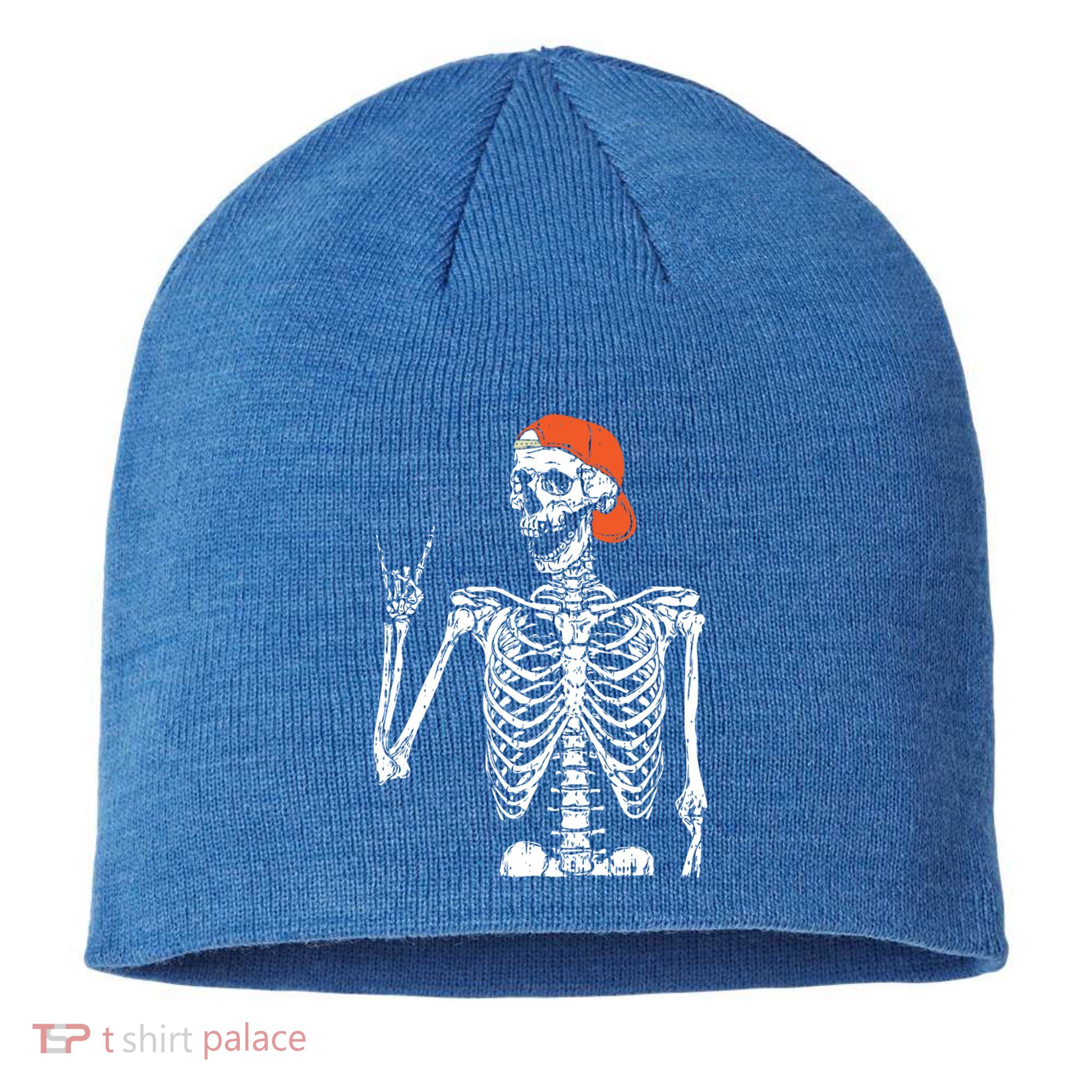 Rocker Skeleton Hand Rock On Costume Funny Halloween Funny Gift Cute Gift Sustainable Beanie