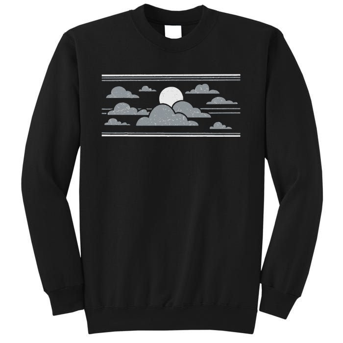 Retro Stormy Halloween Moon Sweatshirt