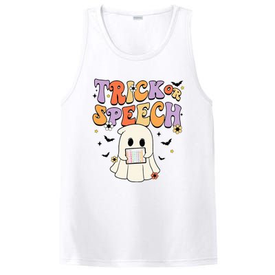 Retro SLP Halloween Cute Ghost Trick Or Speech Spooky Season  PosiCharge Competitor Tank