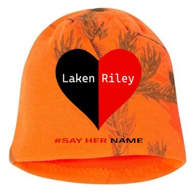 Retro Say Her Name Laken Riley Laken Riley Say Her Name Kati - Camo Knit Beanie