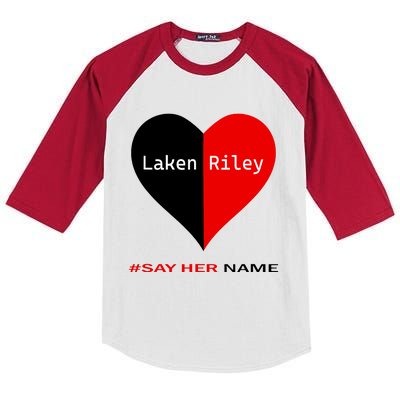 Retro Say Her Name Laken Riley Laken Riley Say Her Name Kids Colorblock Raglan Jersey