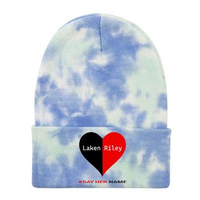 Retro Say Her Name Laken Riley Laken Riley Say Her Name Tie Dye 12in Knit Beanie