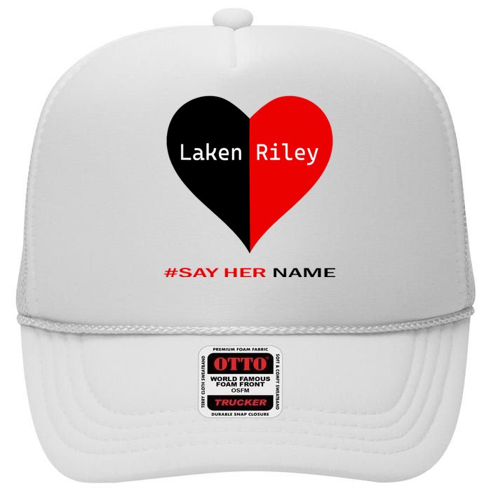 Retro Say Her Name Laken Riley Laken Riley Say Her Name High Crown Mesh Back Trucker Hat