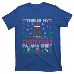 Rat Santa Hat Matching Ugly Christmas Pajama Funny Gift T-Shirt