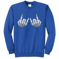 Rock Skeleton Hands Rock On Or Gift Sweatshirt