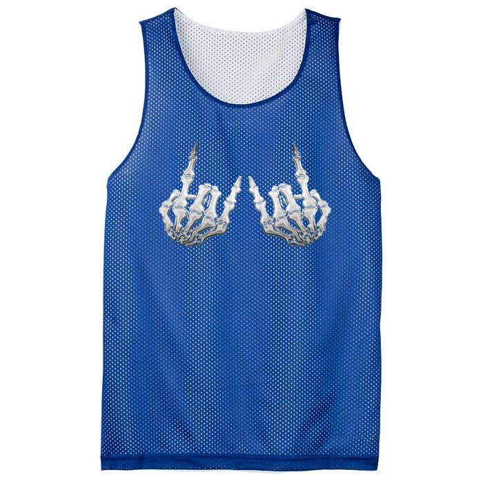 Rock Skeleton Hands Rock On Or Gift Mesh Reversible Basketball Jersey Tank