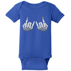 Rock Skeleton Hands Rock On Or Gift Baby Bodysuit