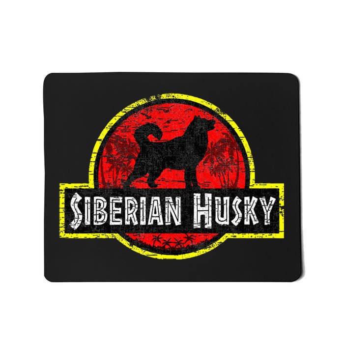 Retro Siberian Husky Dad Vintage Dog Father Pet Dog Papa Mousepad