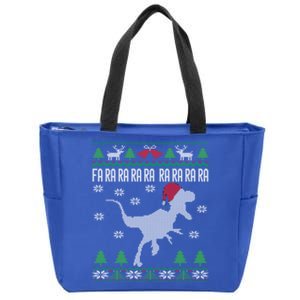 Raptor Santa Hat Velociraptor Dinosaur Lover Ugly Christmas Great Gift Zip Tote Bag