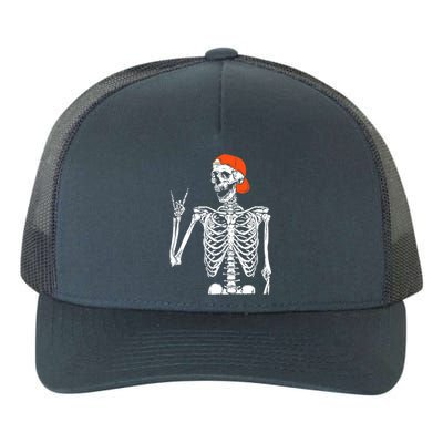 Rocker Skeleton Hand Rock On Costume Funny Halloween Gifts Yupoong Adult 5-Panel Trucker Hat