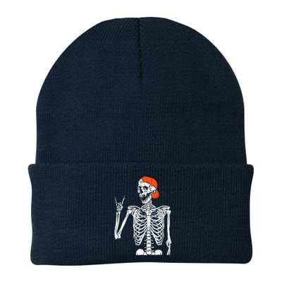 Rocker Skeleton Hand Rock On Costume Funny Halloween Gifts Knit Cap Winter Beanie