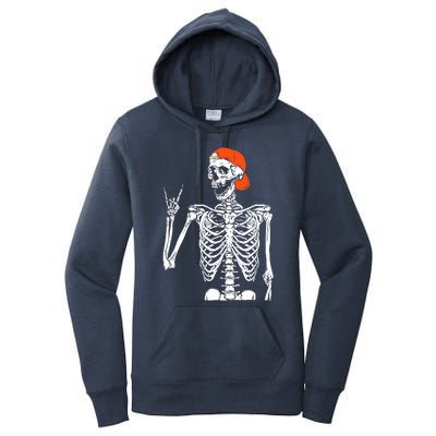 Rocker Skeleton Hand Rock On Costume Funny Halloween Gifts Women's Pullover Hoodie