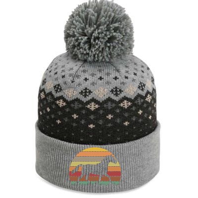 Retro Sunset Horse The Baniff Cuffed Pom Beanie