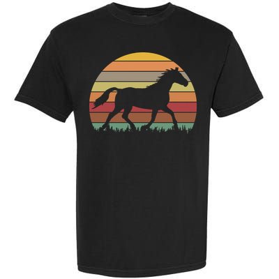 Retro Sunset Horse Garment-Dyed Heavyweight T-Shirt