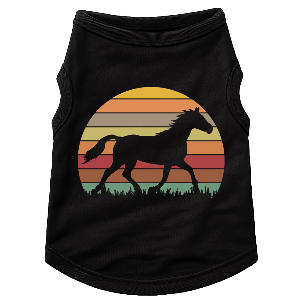 Retro Sunset Horse Doggie Tank