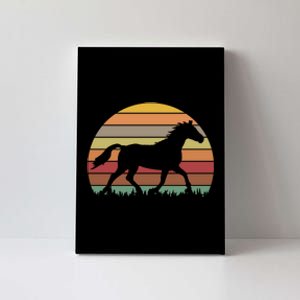 Retro Sunset Horse Canvas