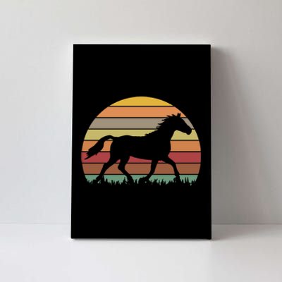 Retro Sunset Horse Canvas