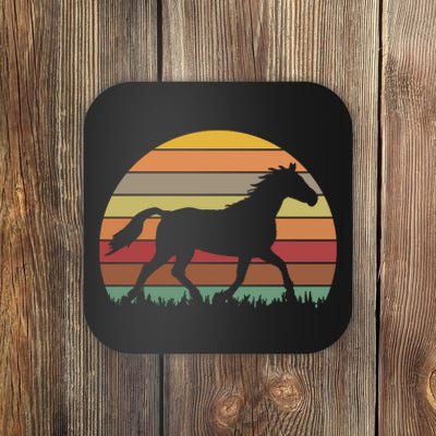 Retro Sunset Horse Coaster