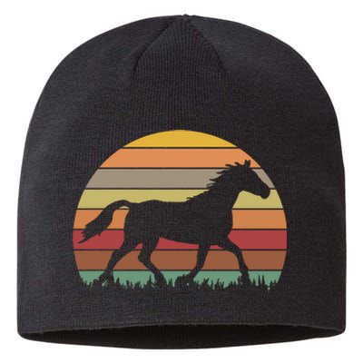 Retro Sunset Horse Sustainable Beanie