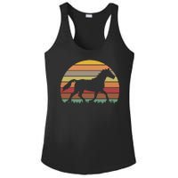 Retro Sunset Horse Ladies PosiCharge Competitor Racerback Tank