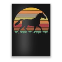 Retro Sunset Horse Poster