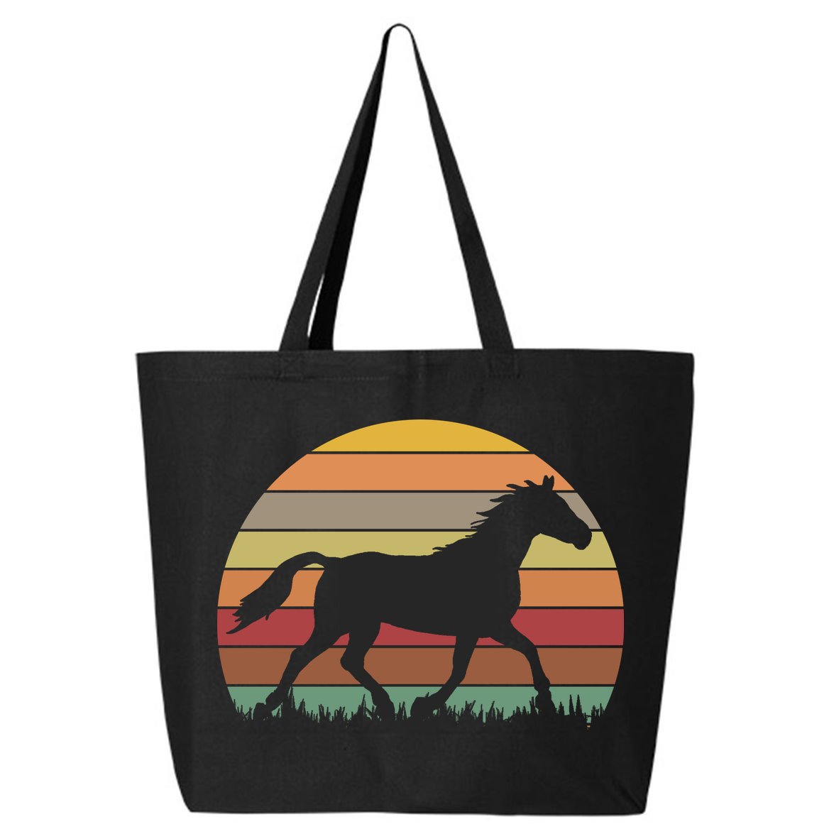 Retro Sunset Horse 25L Jumbo Tote