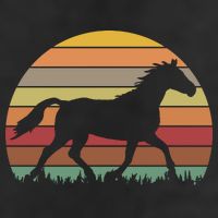 Retro Sunset Horse 25L Jumbo Tote