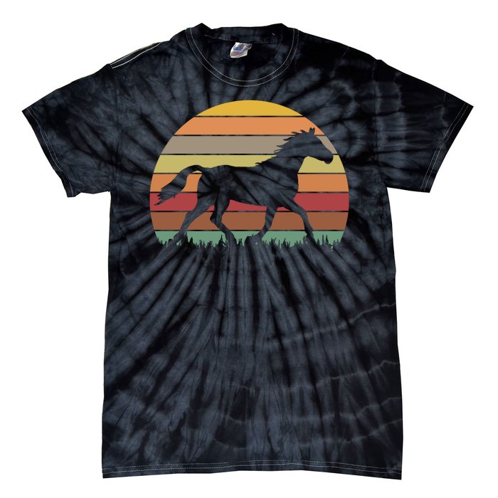 Retro Sunset Horse Tie-Dye T-Shirt