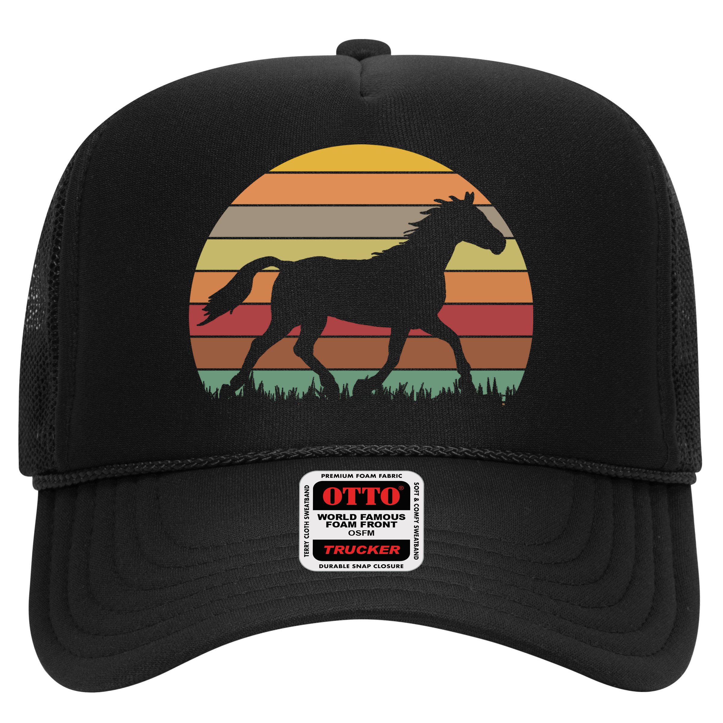Retro Sunset Horse Hat