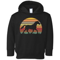 Retro Sunset Horse Toddler Hoodie