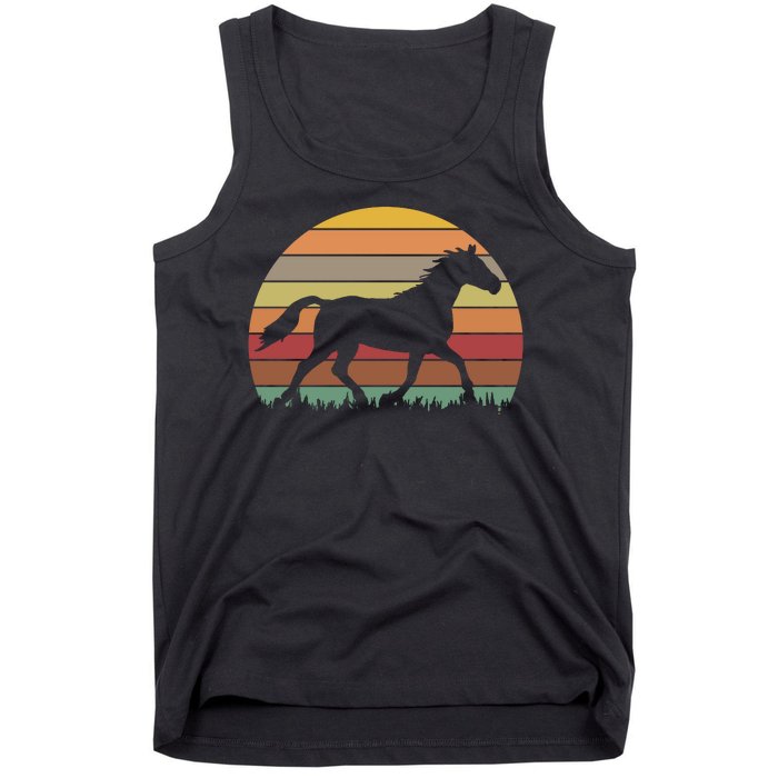 Retro Sunset Horse Tank Top