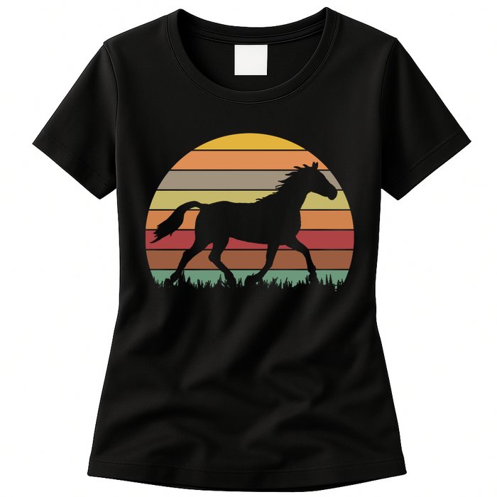 Retro Sunset Horse Women's T-Shirt