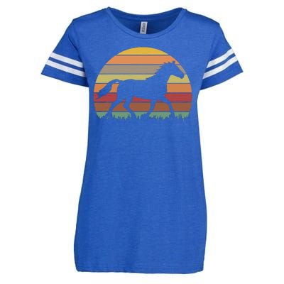 Retro Sunset Horse Enza Ladies Jersey Football T-Shirt